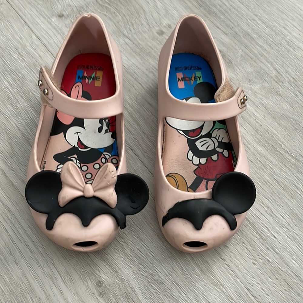 Mini Melissa Minnie and Mickey Shoes size 10